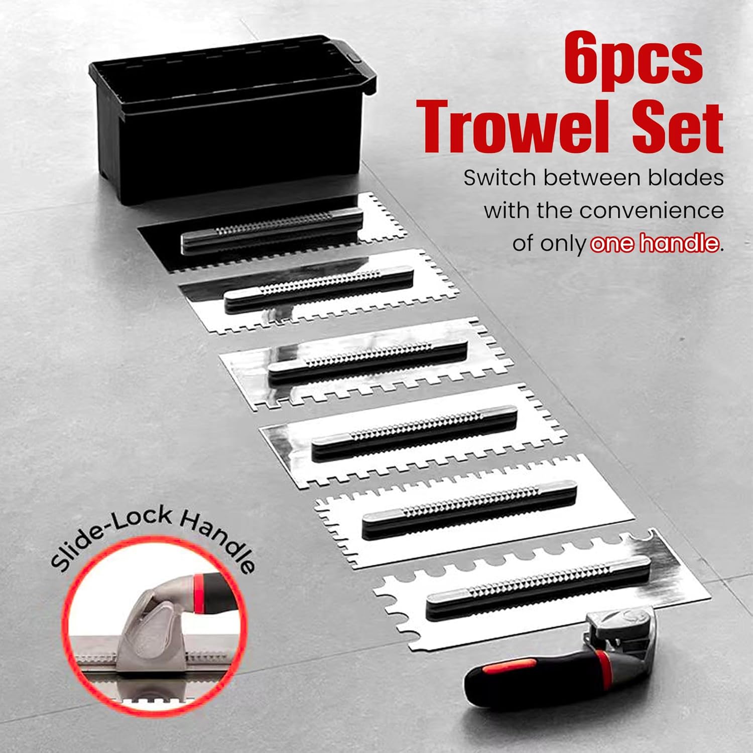 6 in 1 Replaceable Blade Stainless Steel Trowel Set
